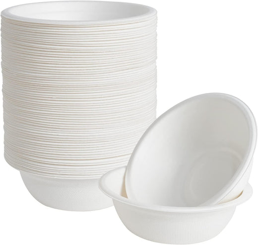 Compostable Bagasse Bowls 450ml (Bulk, 600 Pack)