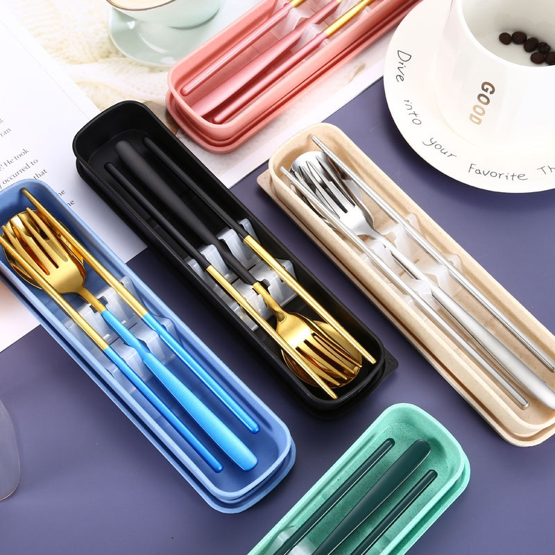 Reusable Travel Cutlery Set — Stainless Steel