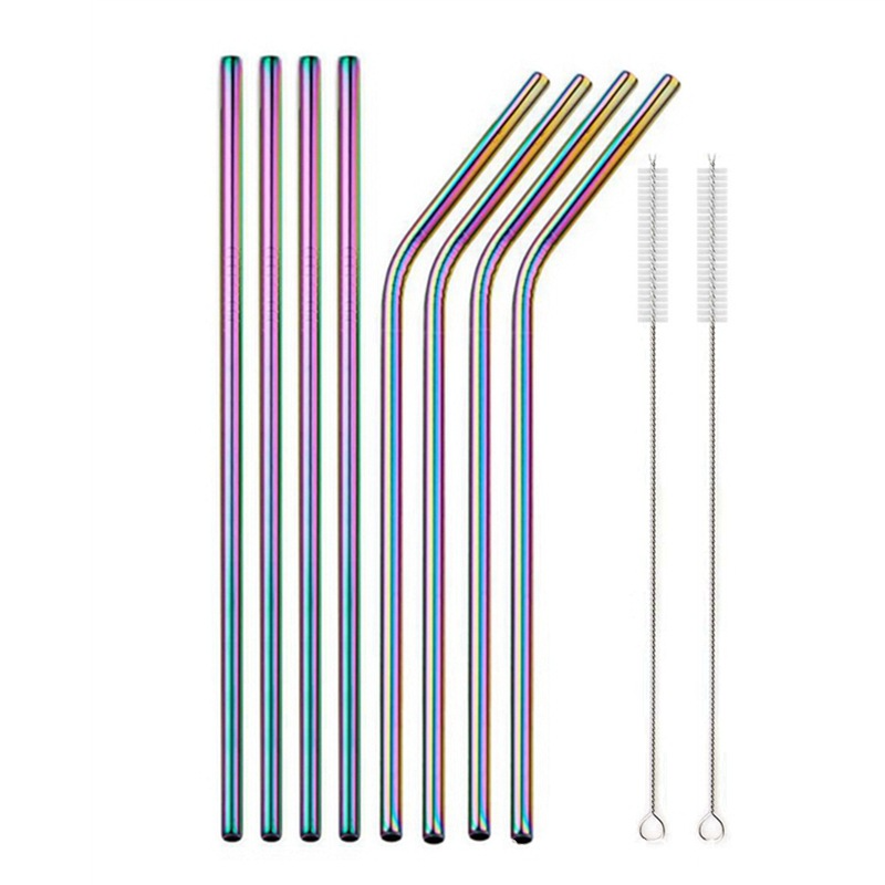 Reusable Stainless Steel Drinking Straws (Set)