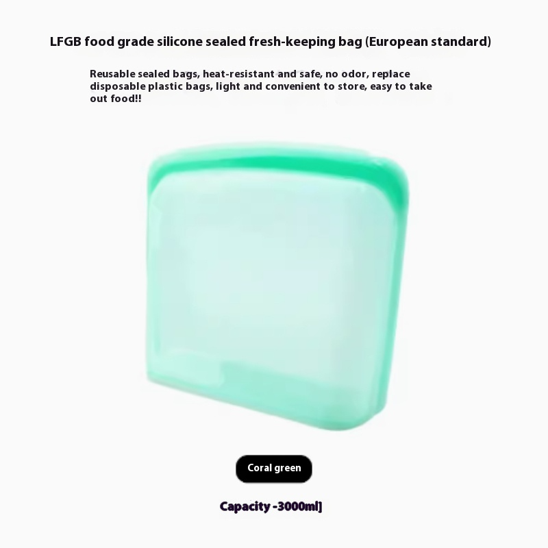 Reusable Silicone Food Storage Bags