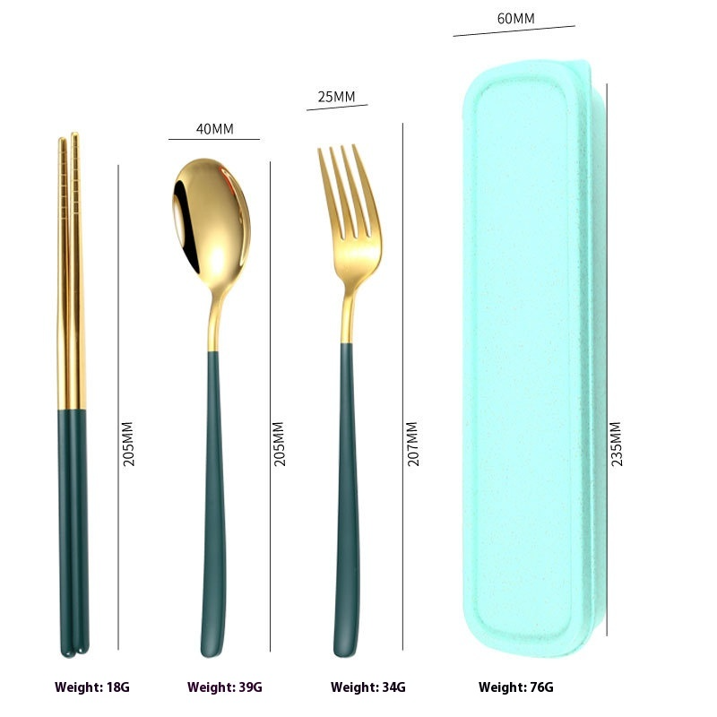 Reusable Travel Cutlery Set — Stainless Steel