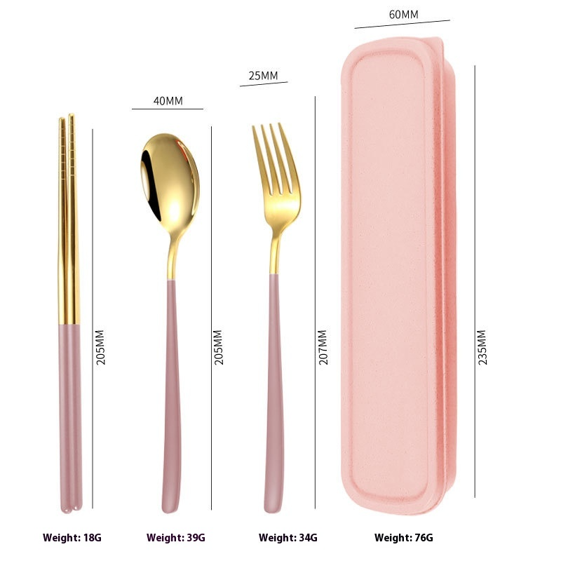 Reusable Travel Cutlery Set — Stainless Steel