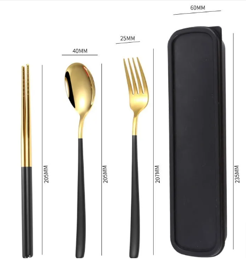Reusable Travel Cutlery Set — Stainless Steel