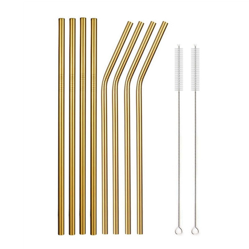 Reusable Stainless Steel Drinking Straws (Set)