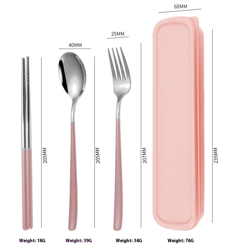 Reusable Travel Cutlery Set — Stainless Steel