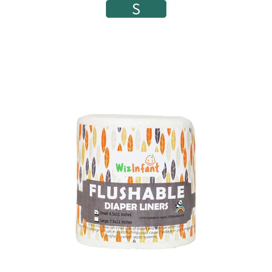 WizInfant Unscented Biodegradable Nappy Liners 100% Biodegradable & Flushable, Highly Absorbent,Breathable & Disposable