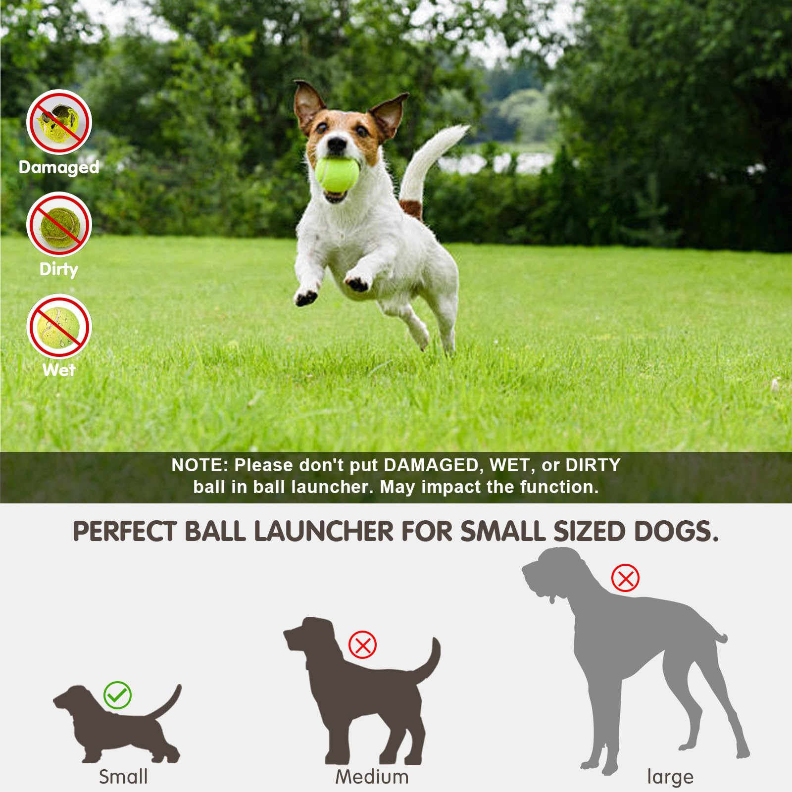 Automatic Dog Ball Launcher with 15 Mini Tennis Balls & Mesh Bag – Rechargeable Pet Toy for Small Dogs, Adjustable Launch Distance, Interactive Play (Green)