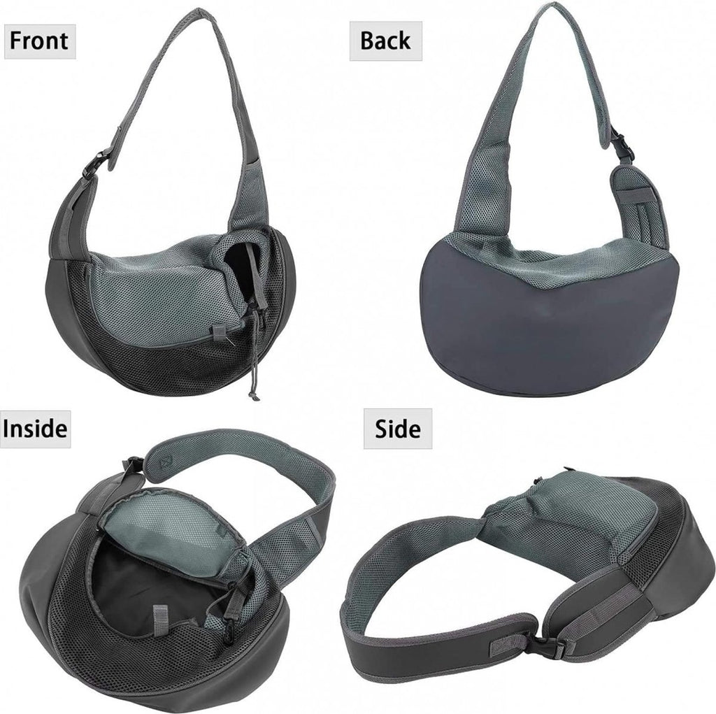 Dog Carrier Bag - Dog Sling - Dog Bag - Dog Carrier Sling - Dog Carrier Bag for Travel - Pet Carrier Bag - Shoulder Dog Bag - Cat Travel Bag - Pet Travel Bag - 33 x 23 Cm - Suitable for Less Than 4 Kg - Black