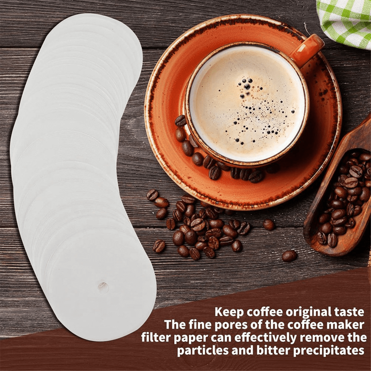 400Pcs Unbleached Percolator Coffee Filters, 3.75In Disposable Coffee Paper Filter, Disc Coffee Filters White