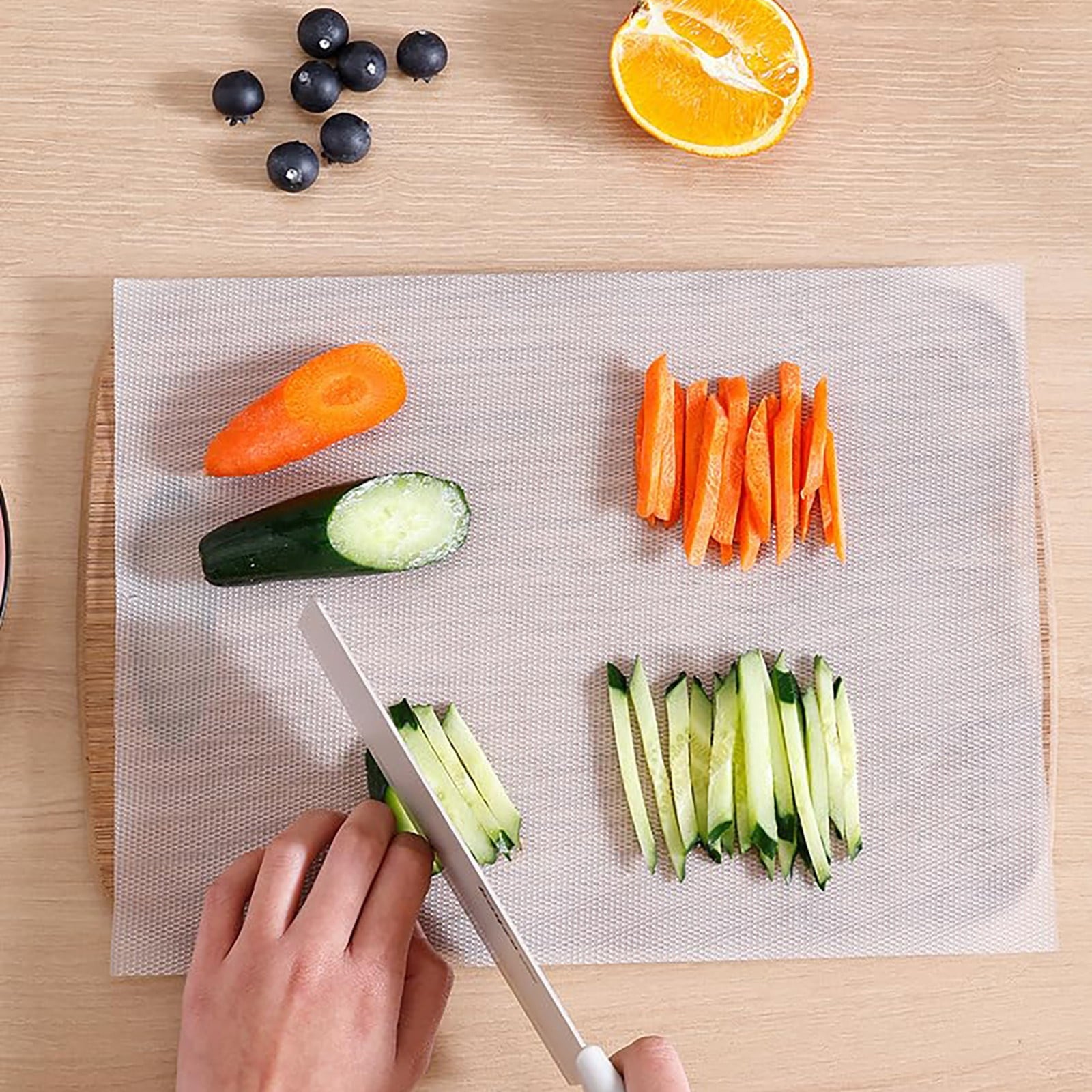 JWDX Placemat Clearance, Disposable Cutting Board Mat Disposable Cutting Mat Cutting Board Sheet with Built in Crease Flexible Plastic Cutting Mat for Kitchen As shown