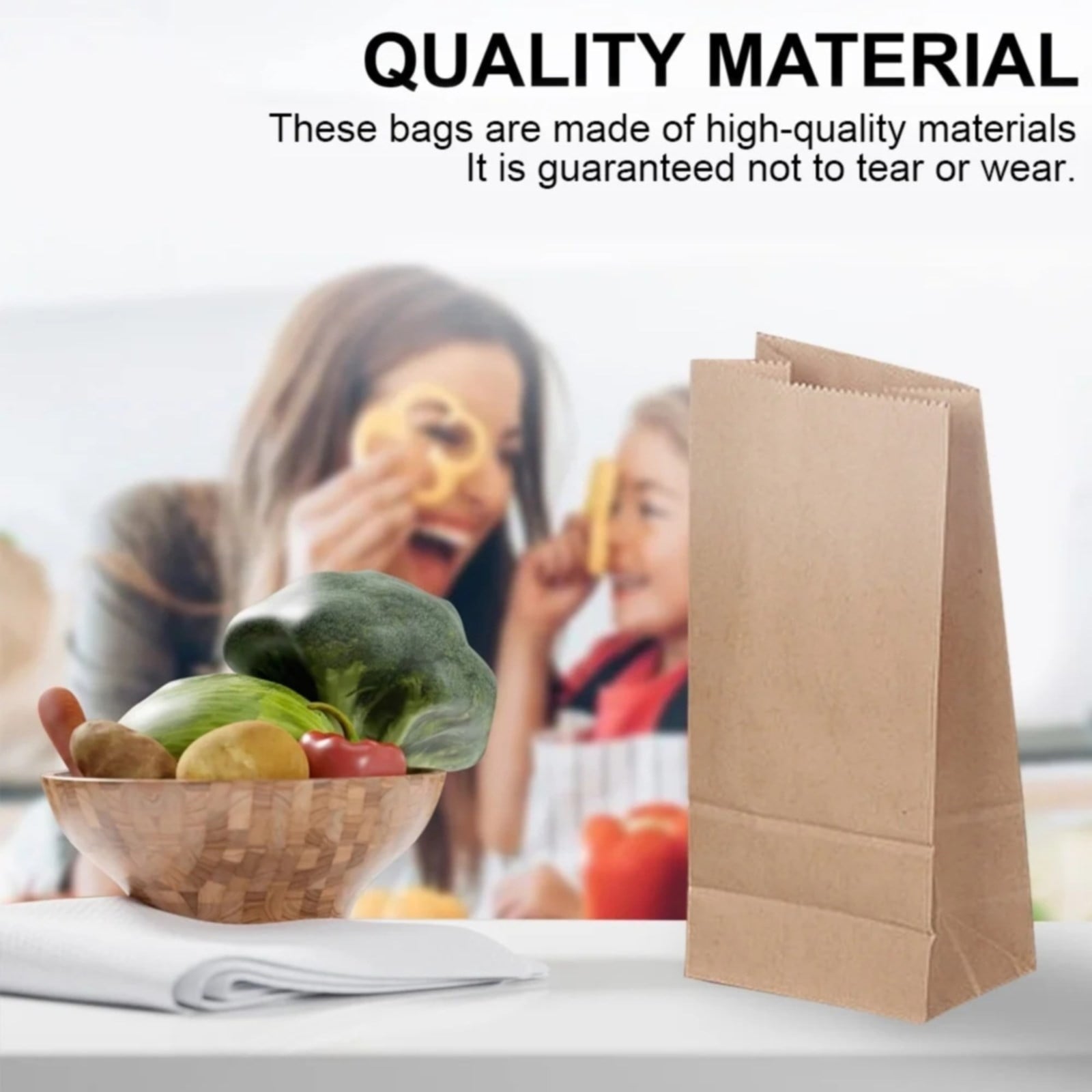 JWDX Food Storage Clearance, 50Pcs Paper Sandwich Bags Kraft Brown 50 Pack Biodegradable and Compostable Food Grade Paper Bags Natural Kraft Paper Stock Bags for Cookies Sandwiches As shown