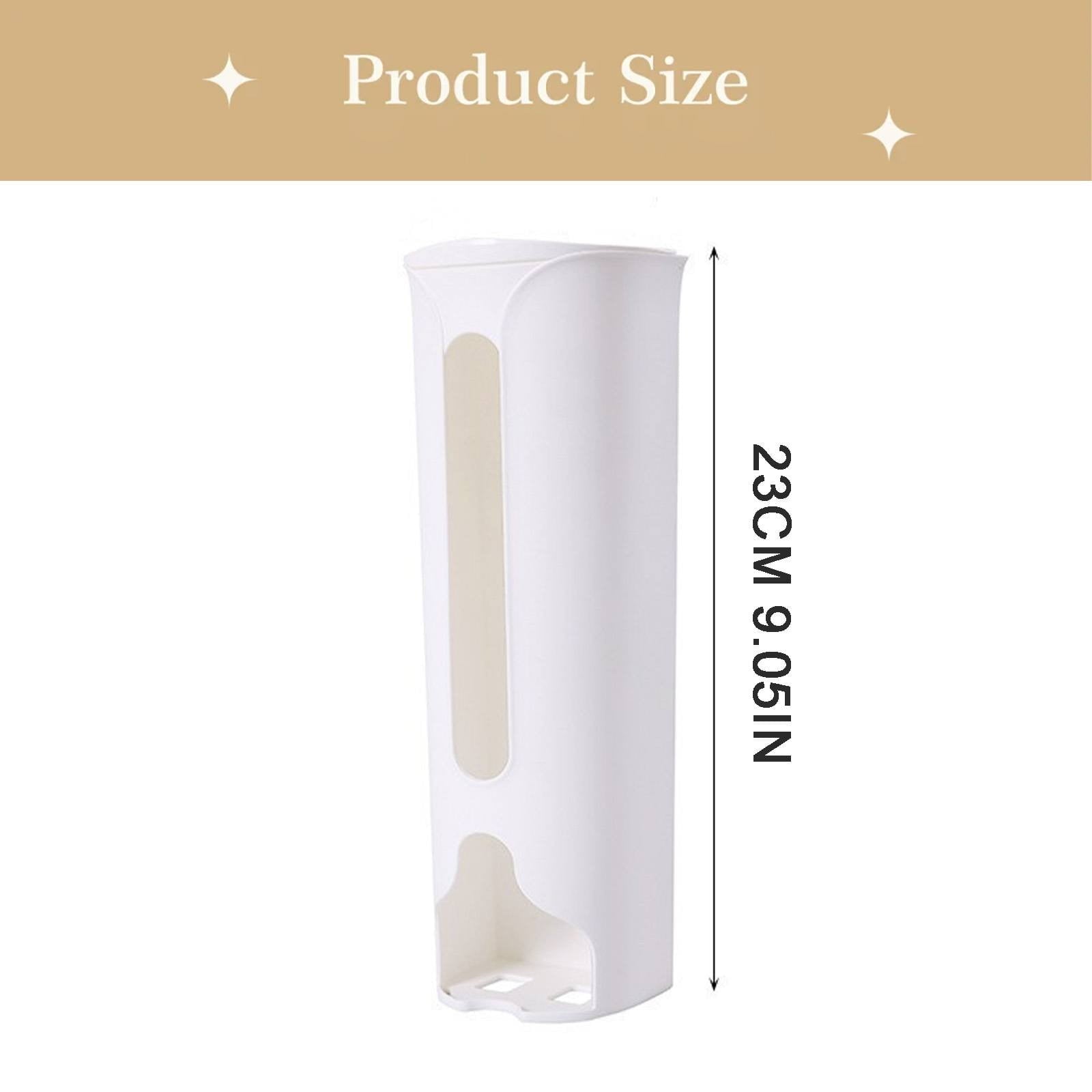 1 Storage Box Grocery Bag Holder Wall Mount Garbage Storage Bag Dispenser Hanging Can with Cover Kitchen Bag Holder Dispenser for Bags One Size A