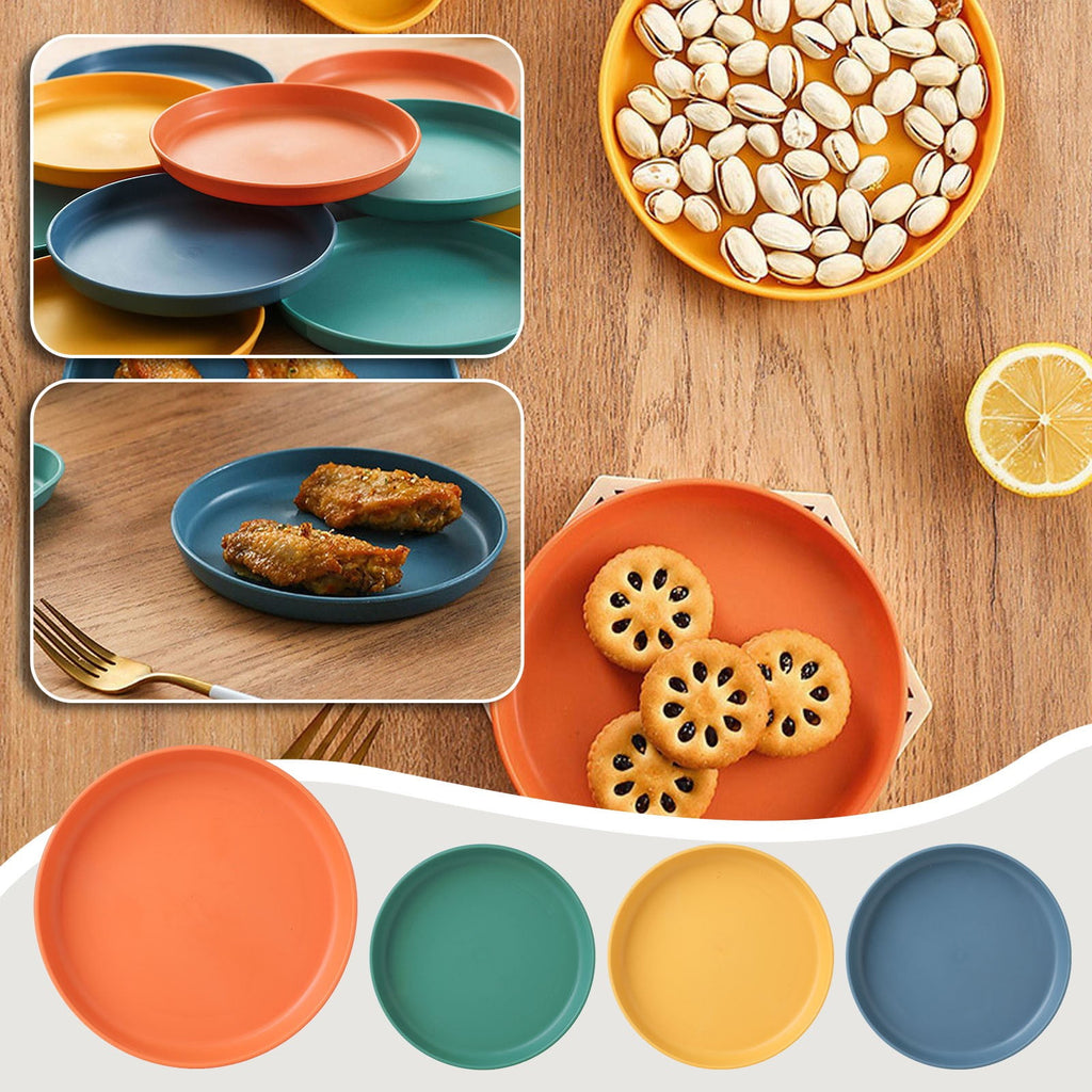 1Pcs Lightweight Mini Plastic Plates, Spit Bone Dishes ,Unbreakable Dinner Dishes Plates,Reusable Plate Dishwasher Microwave Safe, Dinner Plates, Plastic Plates Reusable,Easy To Clean,Green Blue