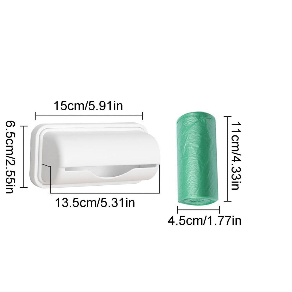 Trash Bags Dispenser Bag Dispenser For Small Bin Liner Kit Trash Bag Dispenser For Bottom Of Can Trash Can Liner Dispenser No Punching Required Wall Mount Garbage Bag Dispenser Beige