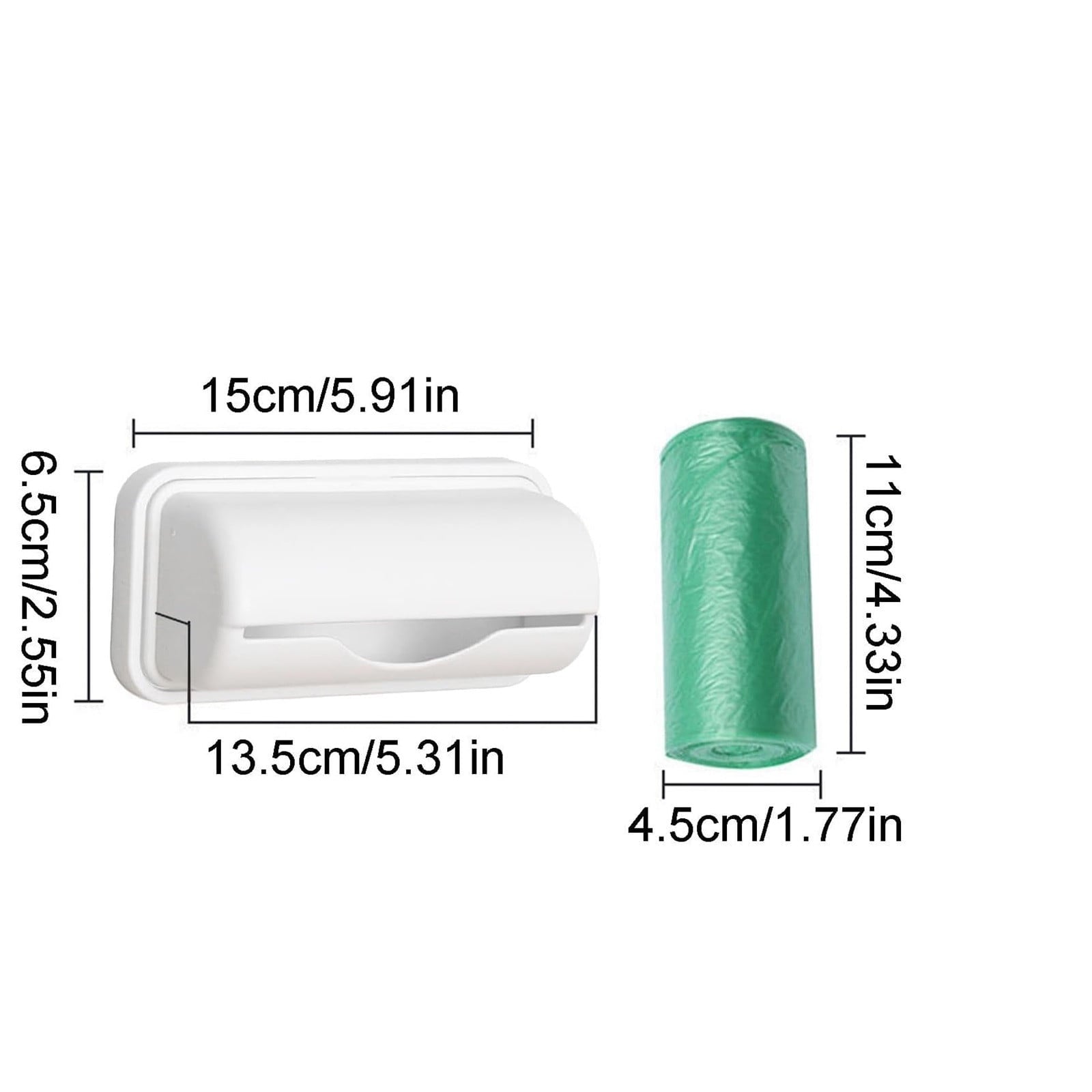Trash Bags Dispenser Bag Dispenser For Small Bin Liner Kit Trash Bag Dispenser For Bottom Of Can Trash Can Liner Dispenser No Punching Required Wall Mount Garbage Bag Dispenser Beige