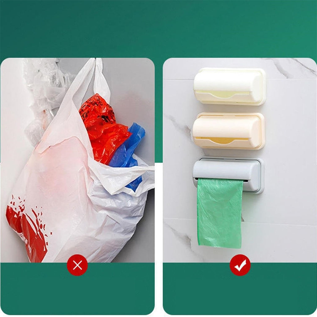 Trash Bags Dispenser Bag Dispenser For Small Bin Liner Kit Trash Bag Dispenser For Bottom Of Can Trash Can Liner Dispenser No Punching Required Wall Mount Garbage Bag Dispenser Beige