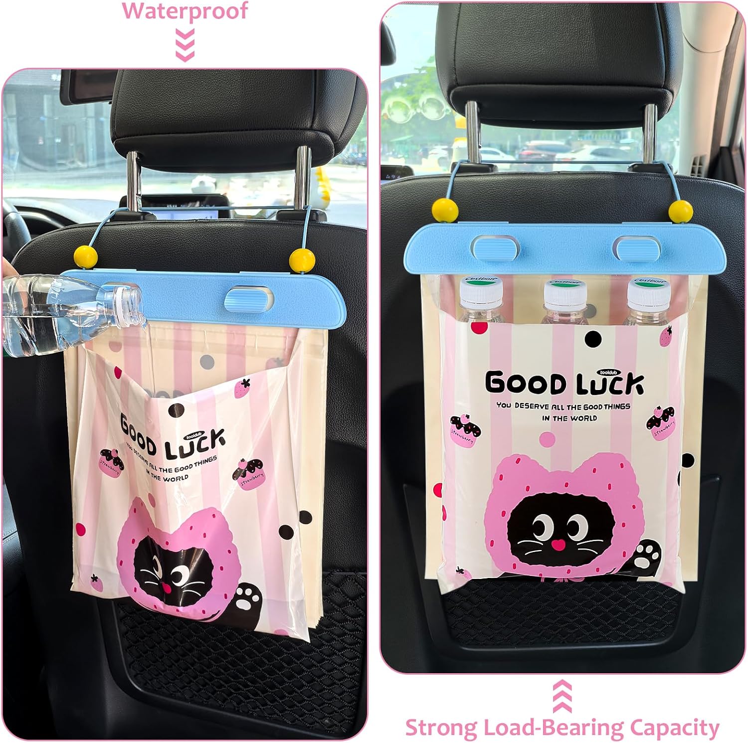 Disposable Car Trash Bag, 20 Pcs Car Garbage Bag Hanging Vehicle Trash Can Auto Rubbish Pouch Dustbin Bags Garbage Container Car Accessories, Leakproof, Smellproof, Portable for Women & Adults