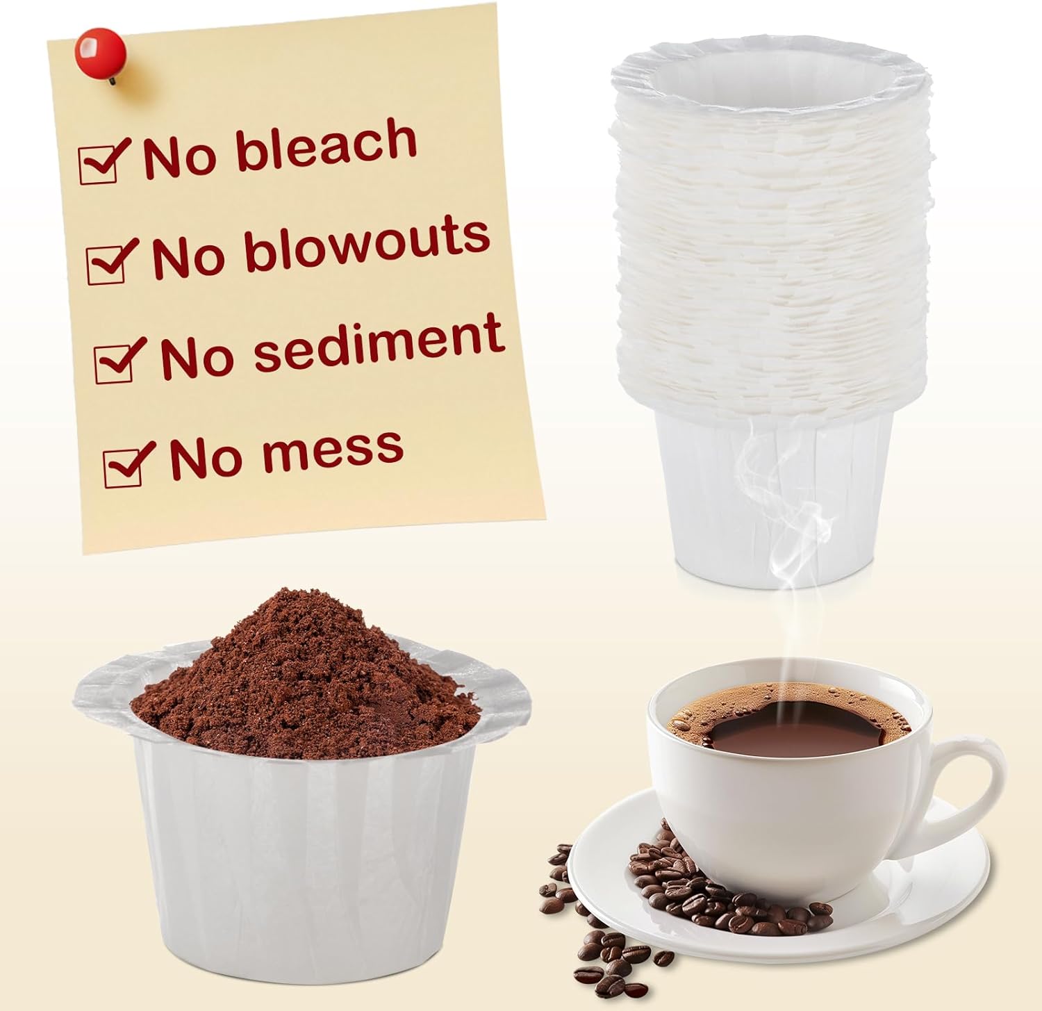 Paper Filters for Reusable K-Cups (300)