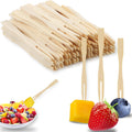 400PCS 3.5 Inch Appetizer Forks, Mini Forks, Mini Forks For Appetizers, Disposable Bamboo Forks Can Be ed For Desserts, Sandwiches, Burgers, Salads, Buffets, Drinks, Vegetables And More