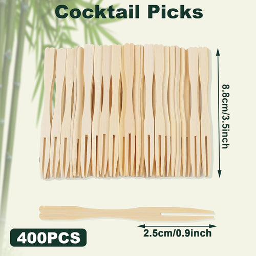 Bamboo Appetizer Forks (400 Pack)