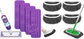Reusable Power Mop Refills Pads Compatible with Swiffer PowerMop Mop 4 Pack & Reusable Wet Pads Refill Compatible with Swiffer Sweeper Mop 4 Pack (Mop is not Included)