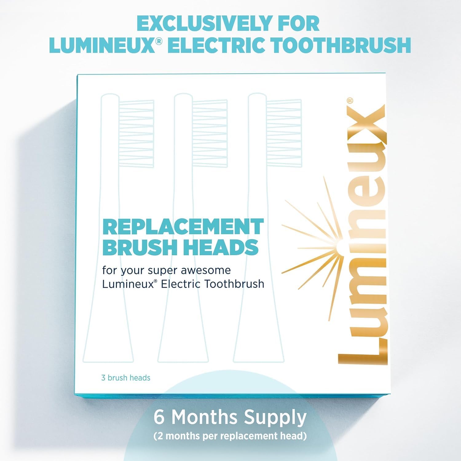 Bamboo Replacement Heads 3 Pack - Exclusive to  Sonic Electric Toothbrush - Soft Bristle Bamboo Heads - Made with Eco Loving Renewable Bamboo