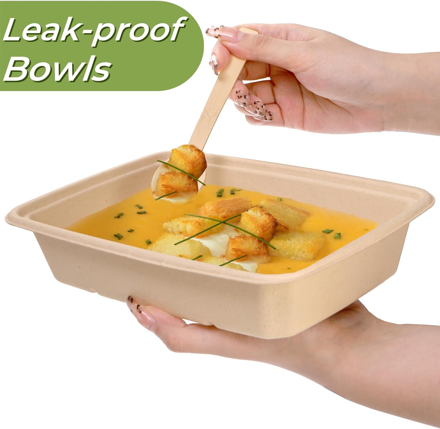 Compostable Bagasse Bowls 32oz (100 Pack)