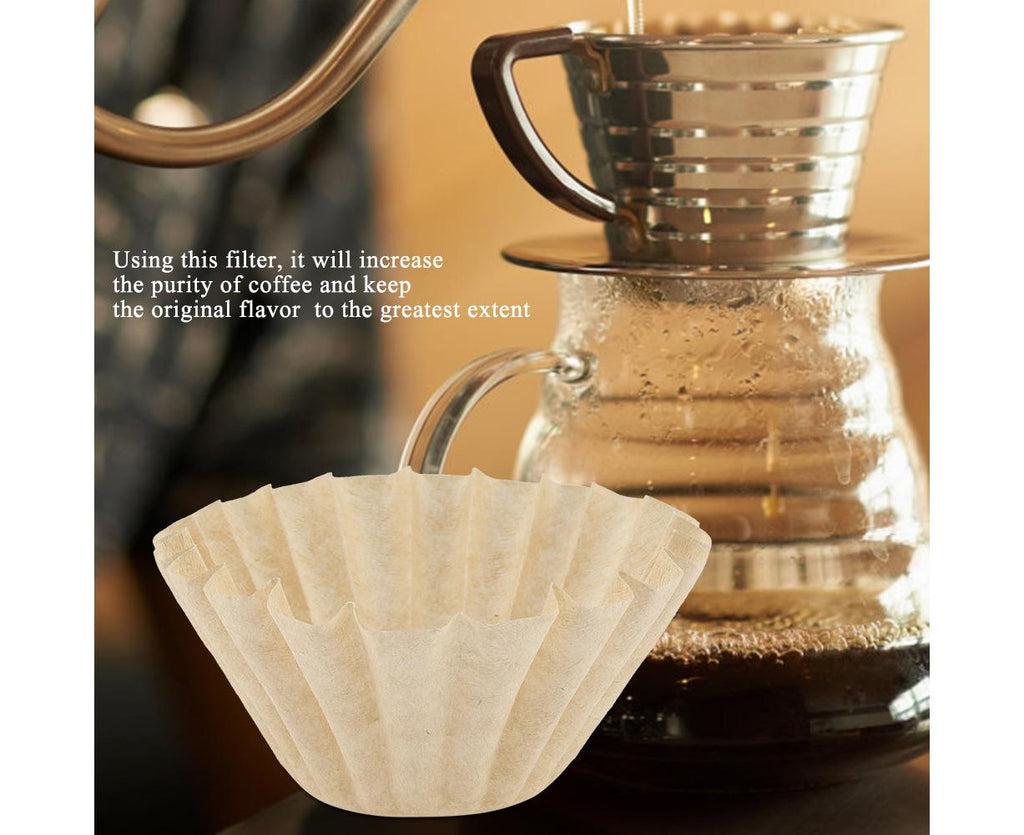 50pcs Disposable Wood Fiber Coffee Filters, Cup Replacement (S)