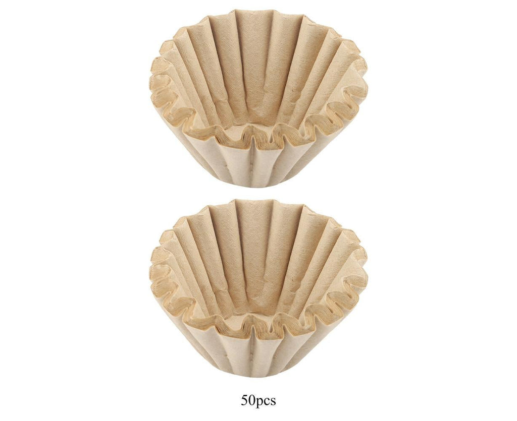 50pcs Disposable Wood Fiber Coffee Filters, Cup Replacement (S)