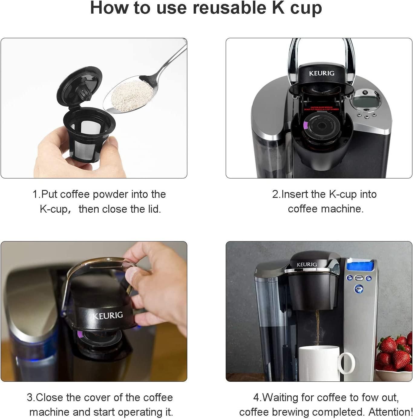 6 Pack Reusable K Cups For Reusable K CUP Coffee Filter Refillable Single