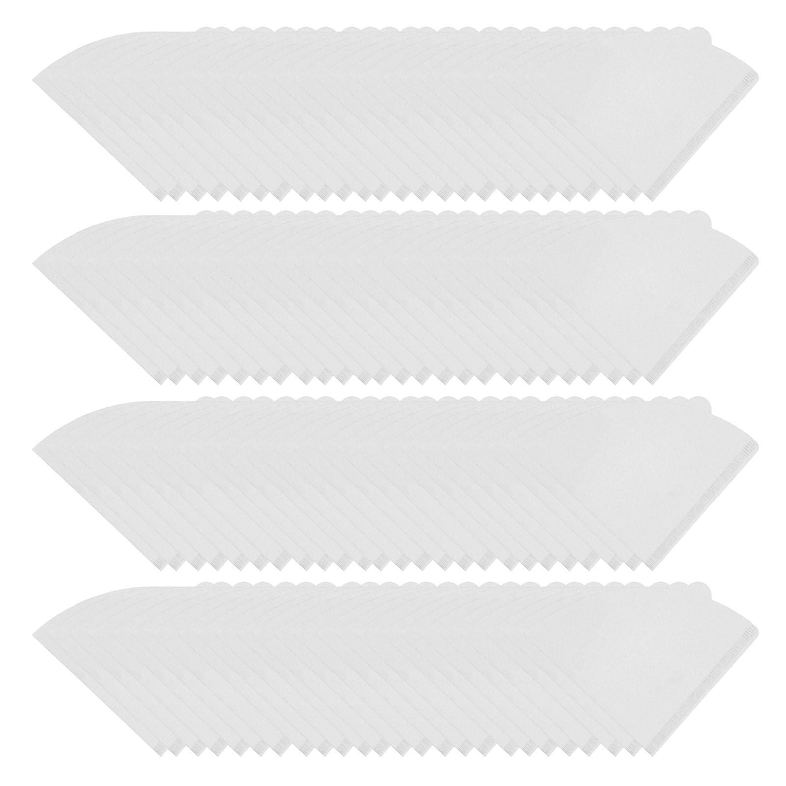 100 Pieces Filter Cone Coffee Filters 2 to 4 Cup Natural Disposable Coffee Filter Paper for Home Cafe