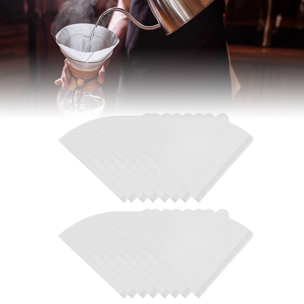 100 Pieces Filter Cone Coffee Filters 2 to 4 Cup Natural Disposable Coffee Filter Paper for Home Cafe