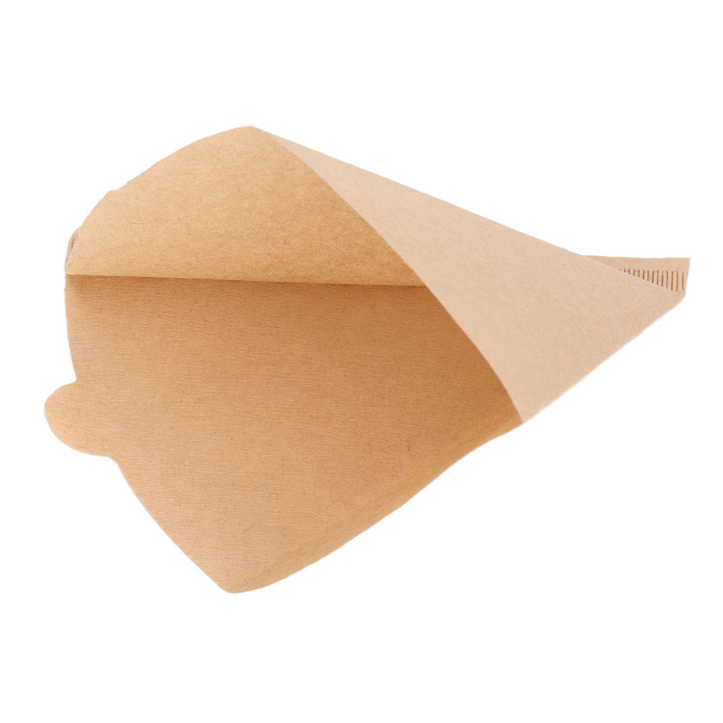 100PCS Coffee Filter Paper Cone Shaped Disposable Coffee Strainer Paper Natural Filter Paper AccessoryV40 10.5x10x2.3 cm / 4.1x3.9x0.9 In