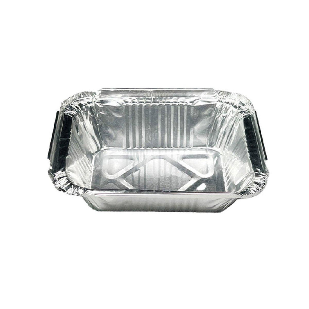 125PCS Disposable Quadrate Tin Foil Pans Oven Grill Safe Non-Stick Baking Trays - 125pcs-230ml
