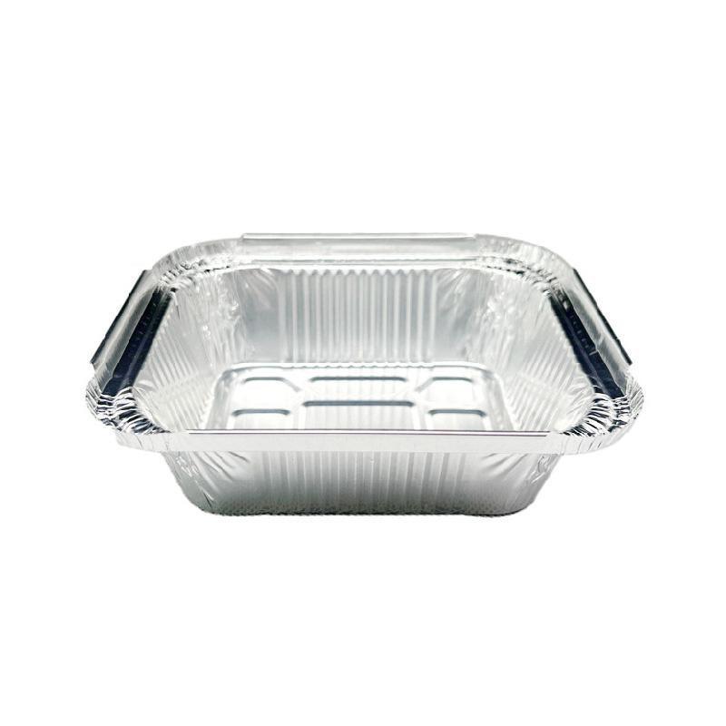 125PCS Disposable Quadrate Tin Foil Pans Oven Grill Safe Non-Stick Baking Trays - 125pcs-600ml