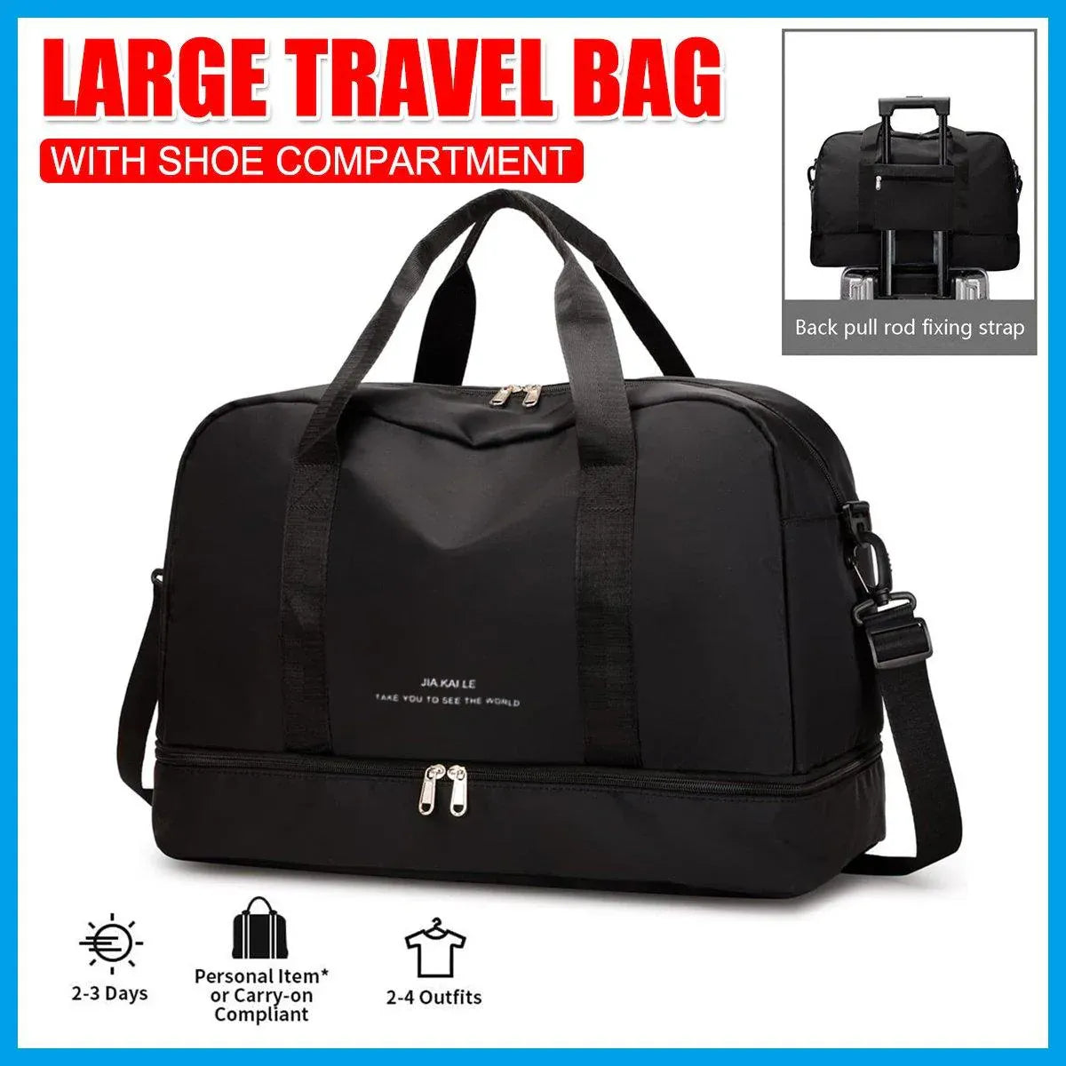 Yoga Fitness Bag Outdoor Sports Travel Bag Large Capacity Gym Luggage Bag