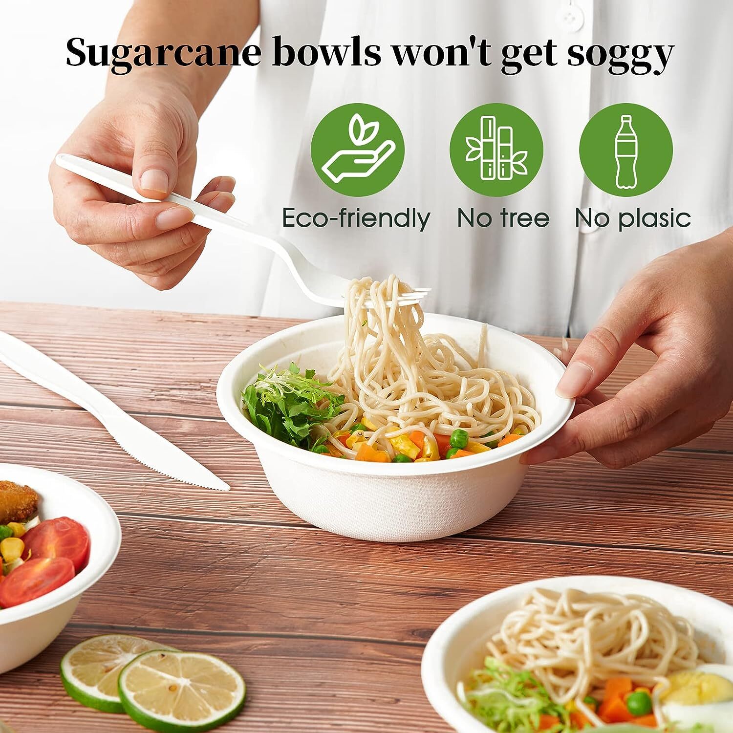 Compostable Bagasse Bowls 450ml (Bulk, 600 Pack)