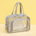 Waterproof beach bag with wet and dry separation, gym and swim storage bag, toiletries and cosmetic bag for swimsuits and goggles (Gray has shoe compartment)