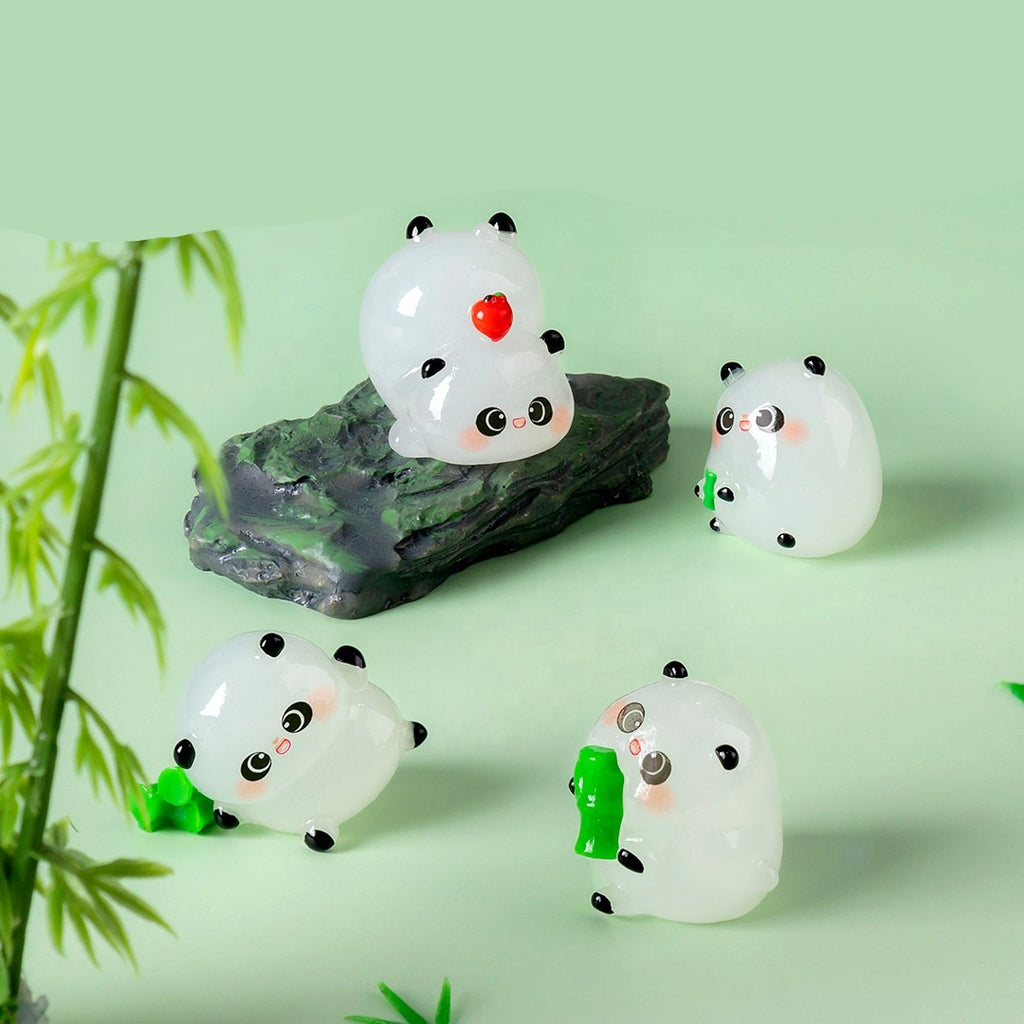 5-PCS Green Miniature Resin Bamboo and Bamboo Chair Figurines for DIY Micro Landscape Fairy Garden Accessories Terrarium Decor