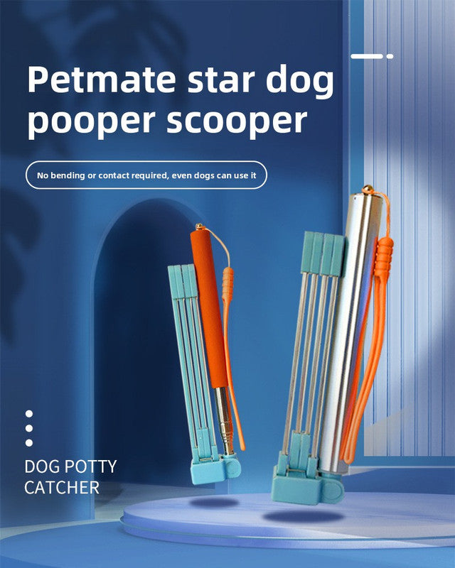 Upgraded Aluminium Telescopic Dog Poop Scooper Large Size Heavy Duty Waste Collector for Medium to Large Dogs Over 15kg
