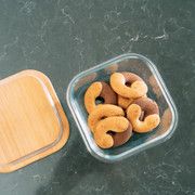 Glass Food Containers with Bamboo Lids (4 Pack)