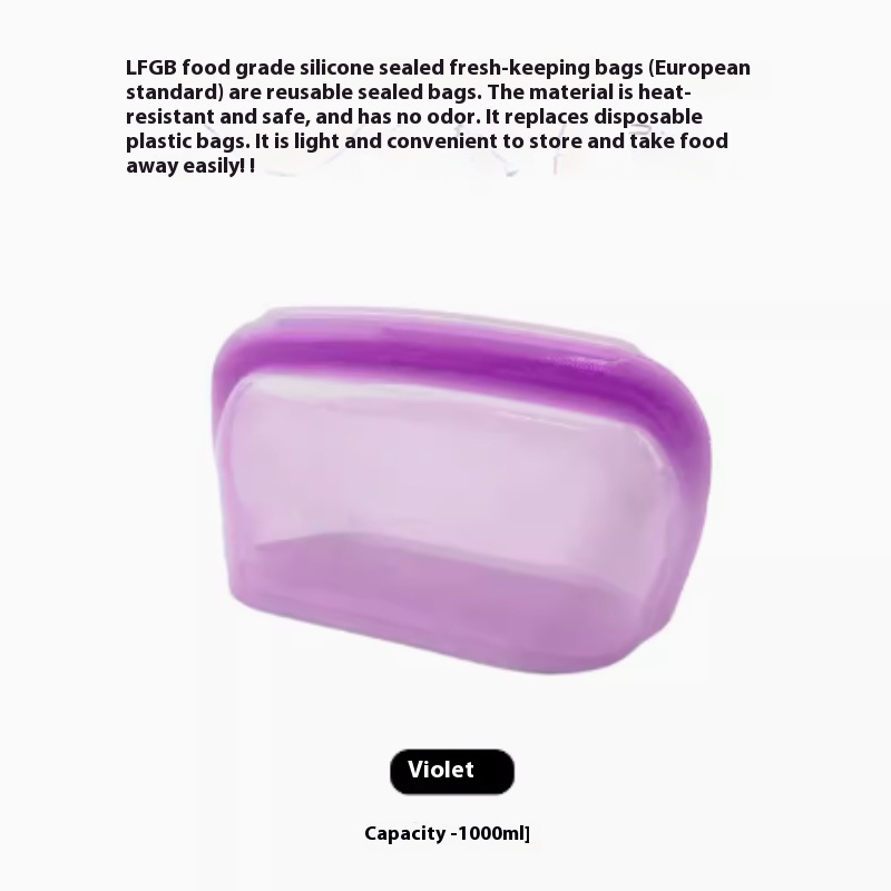 Reusable Silicone Food Storage Bags