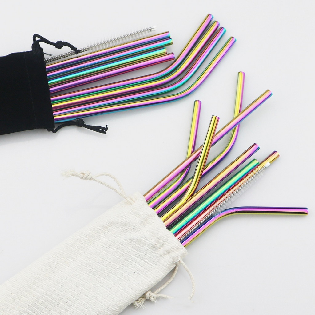 Reusable Stainless Steel Drinking Straws (Set)