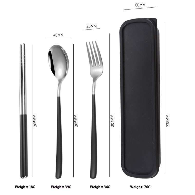 Reusable Travel Cutlery Set — Stainless Steel