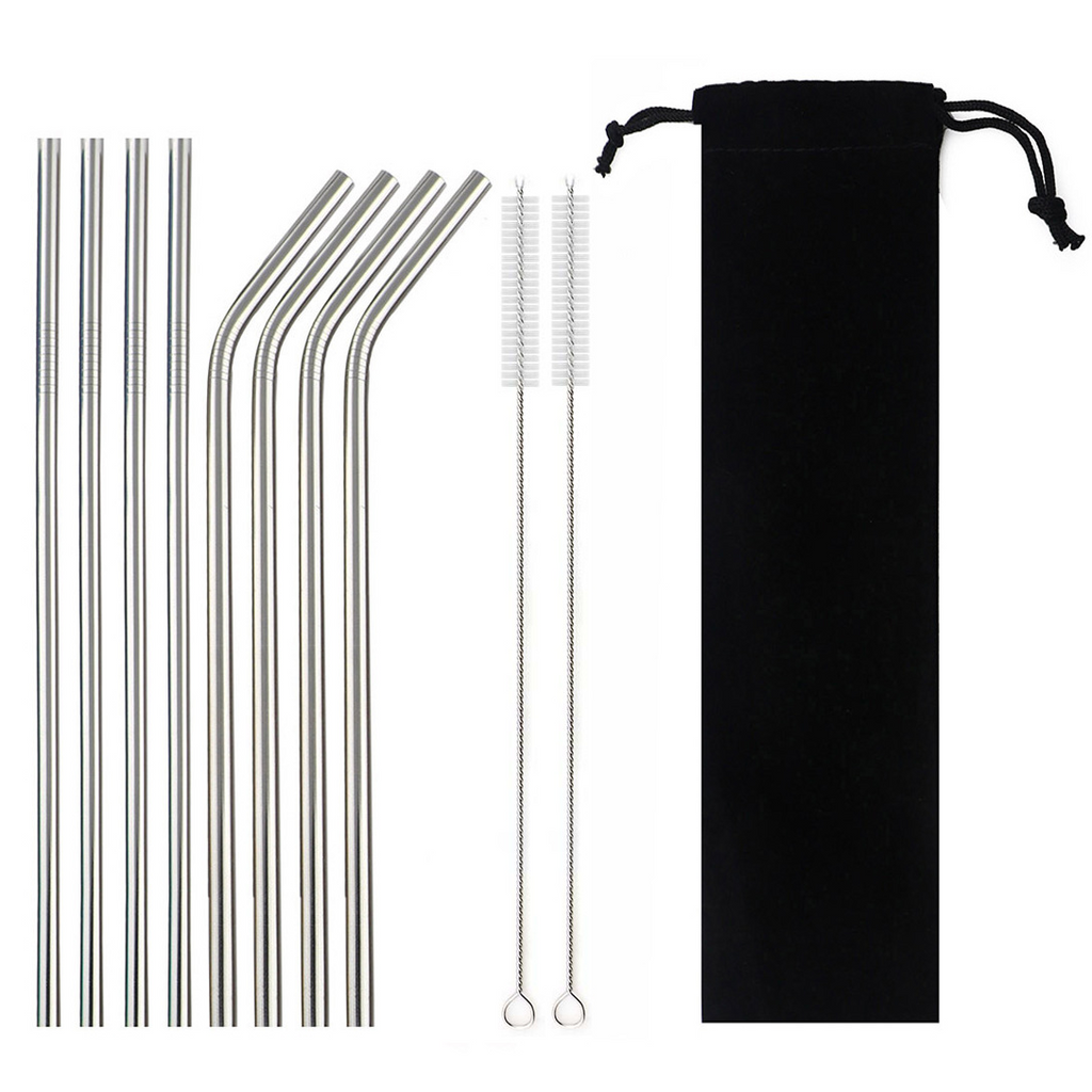 Reusable Stainless Steel Drinking Straws (Set)